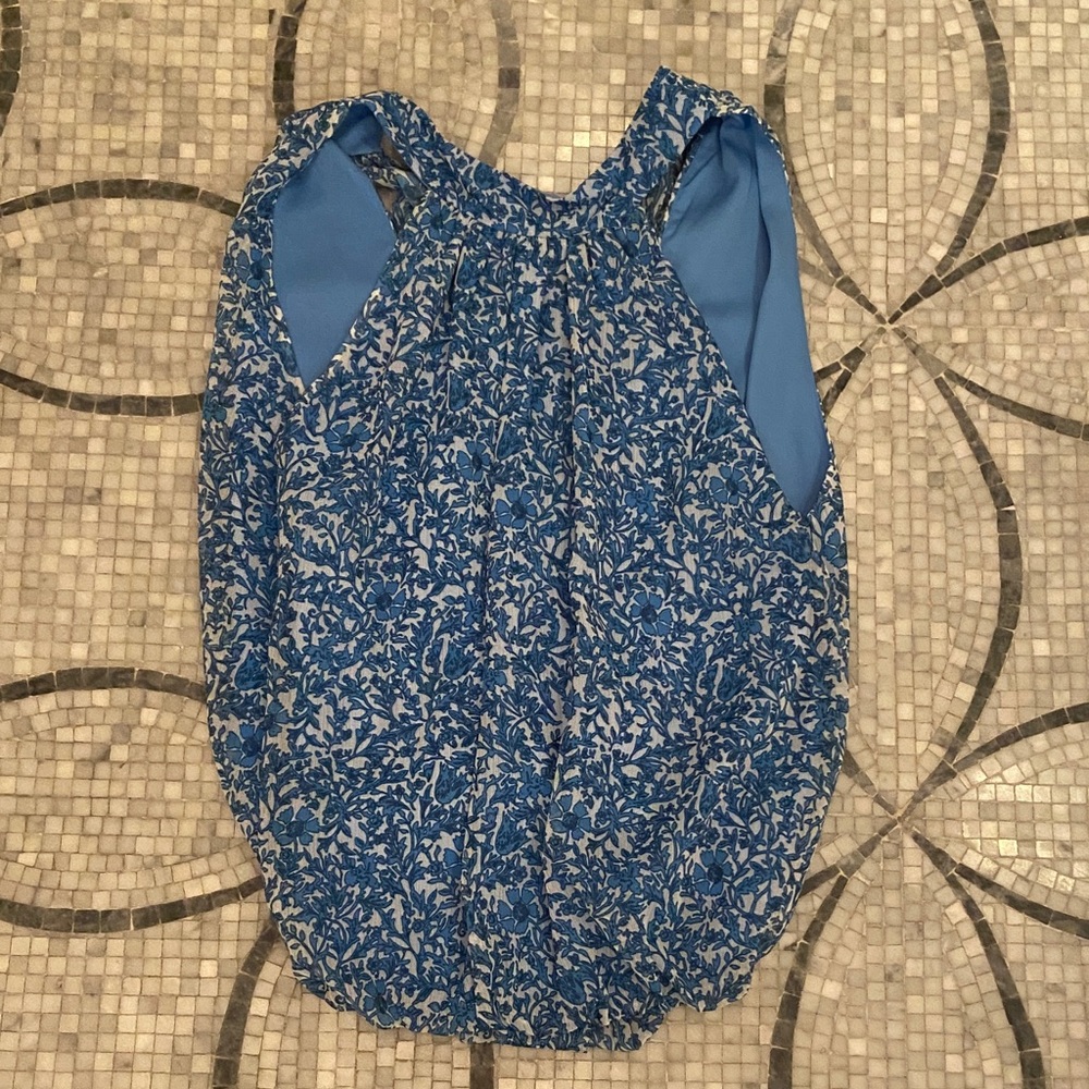 Alice + Olivia Sky Blue Floral Top